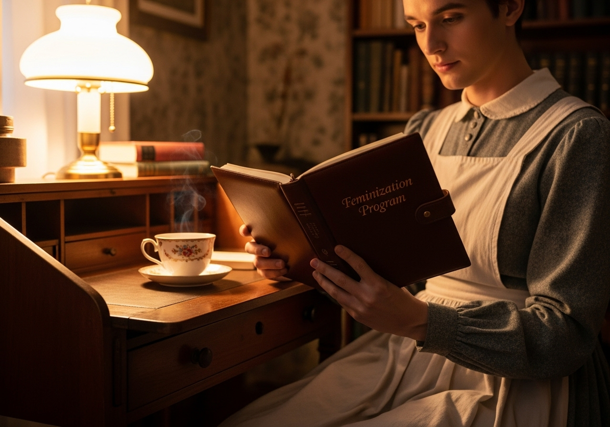 A studious sissy begins her structured feminization program Every lesson starts with intention, notes, and quiet resolve A studious sissy begins her structured feminization program Every lesson starts with intention, notes, and quiet resolve