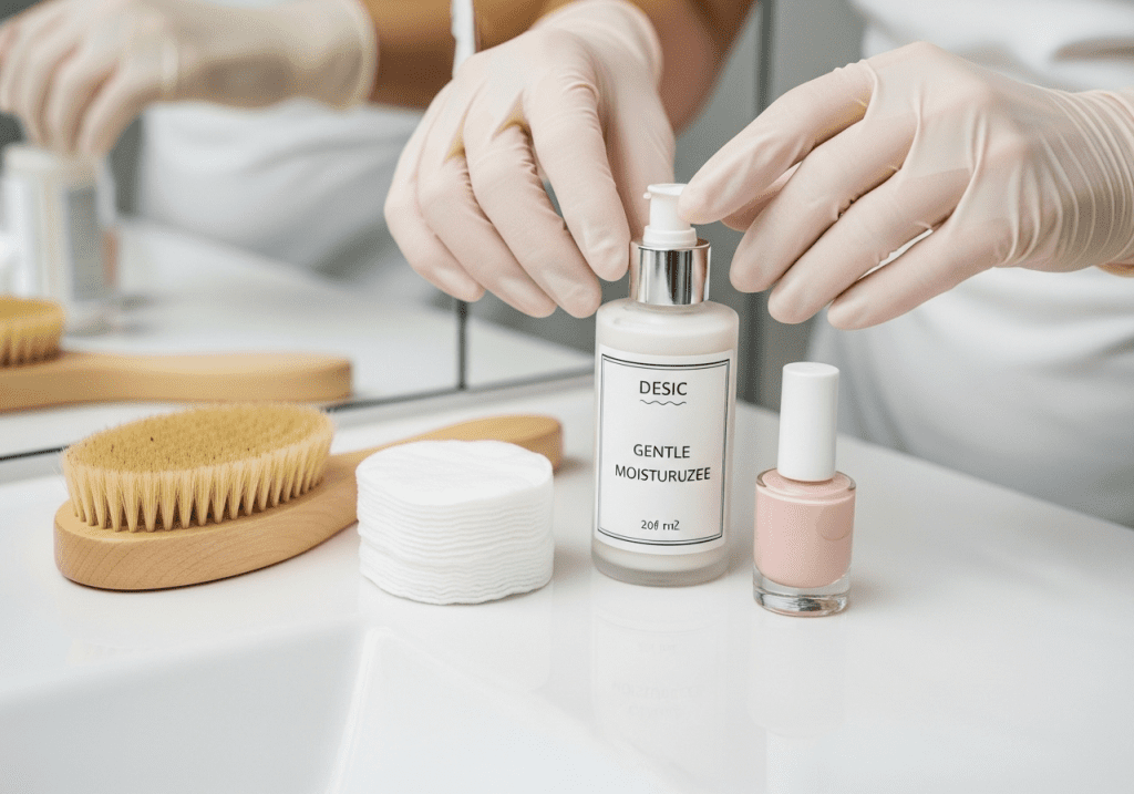 Impeccable grooming tools arranged for daily feminization rituals Daily rituals anchor your transformation in quiet precision Impeccable grooming tools arranged for daily feminization rituals Daily rituals anchor your transformation in quiet precision