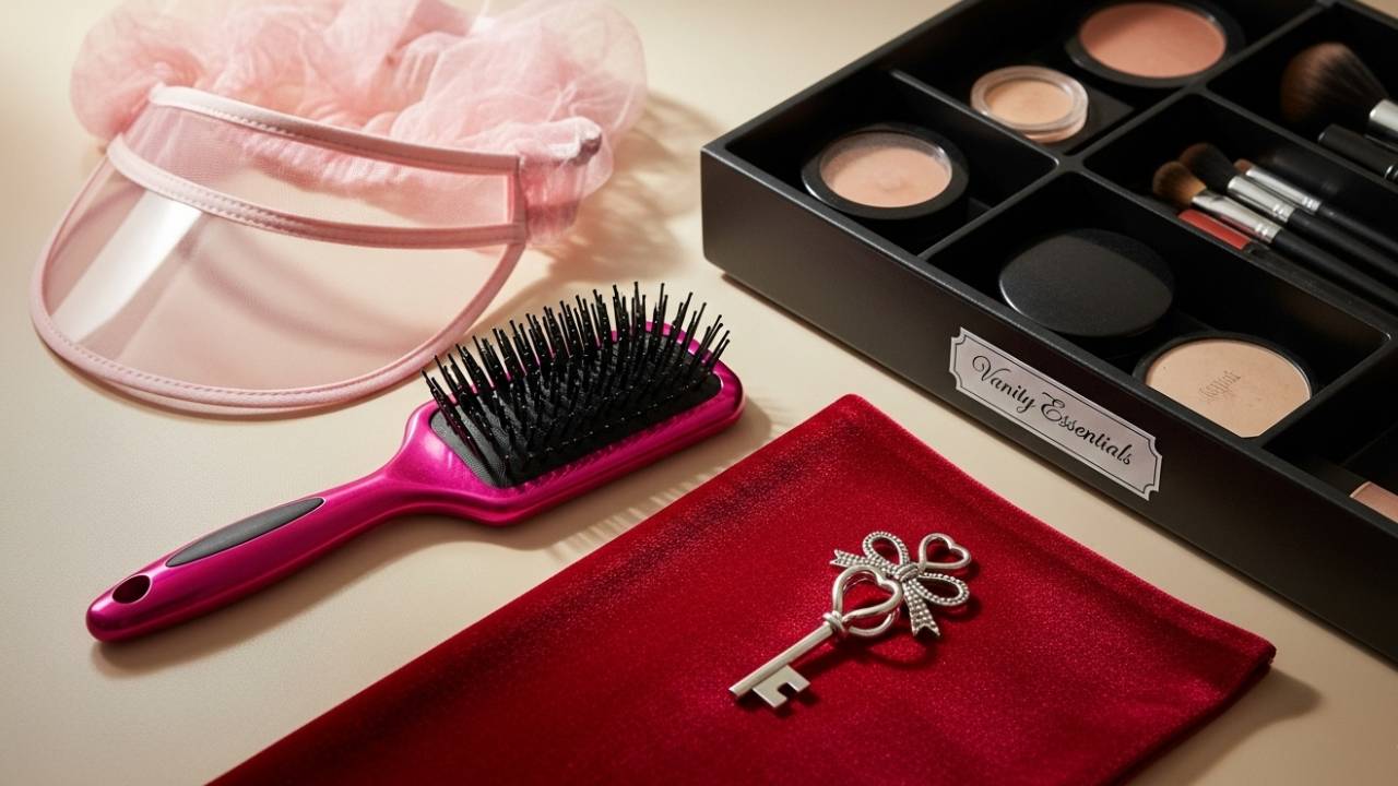 4 Feminization tools arranged with precision Transformation is meticulous every tool has meaning 4 Feminization tools arranged with precision Transformation is meticulous every tool has meaning