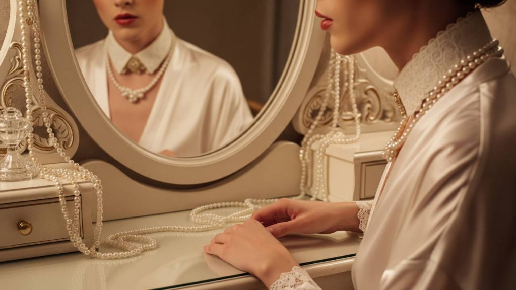 A delicate new self reflected in an elegant, feminine vanity.Embrace the softness you were born to live A delicate new self reflected in an elegant, feminine vanity.Embrace the softness you were born to live