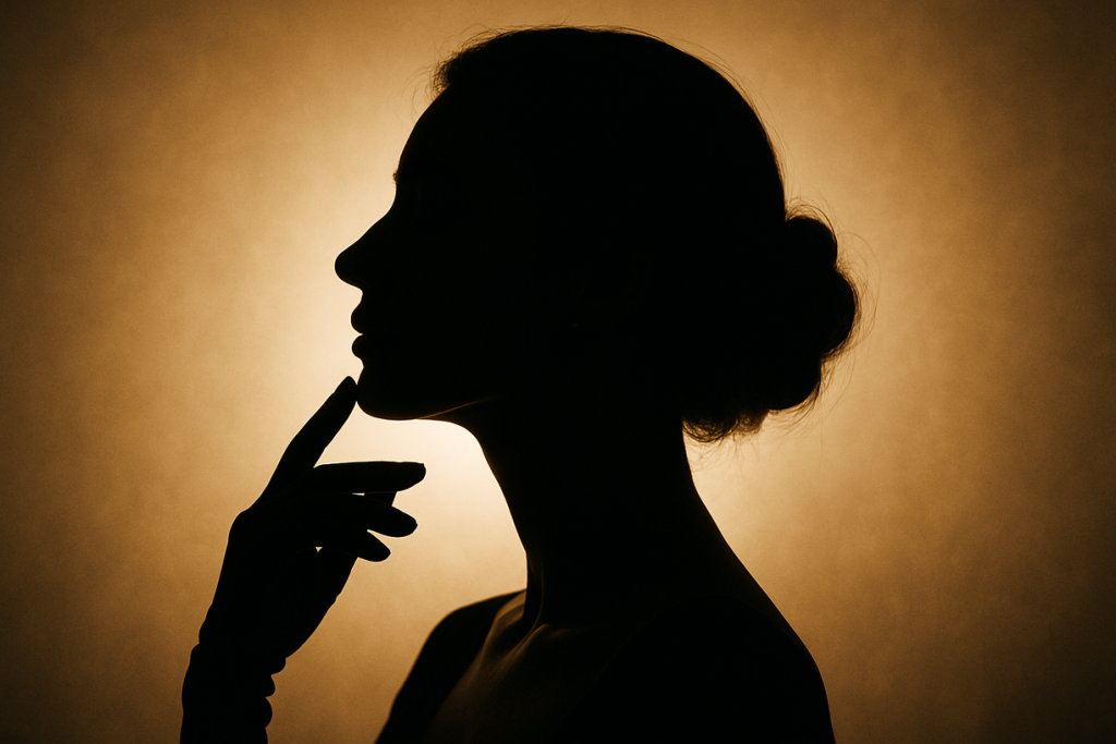A gloved fingertip tilts the chin—gentle guidance into submission.Submission is an art, led with precision A gloved fingertip tilts the chin—gentle guidance into submission.Submission is an art, led with precision