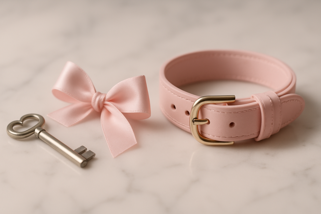 Symbols of chosen devotion ribbon, key, and a neatly folded collar.Purpose is found in chosen devotion Symbols of chosen devotion ribbon, key, and a neatly folded collar.Purpose is found in chosen devotion